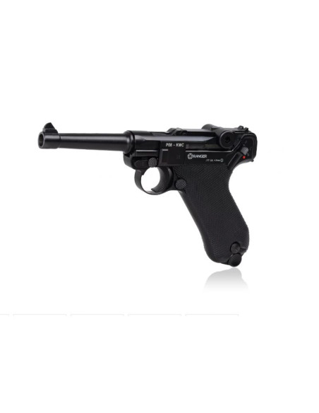 Wiatrówka pistolet ranger p08 parabellum kwc kal. 4,5 bbs blow back 21 strz. full metal co2 (aakcmb410azb)