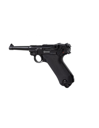 Wiatrówka pistolet ranger p08 parabellum kwc kal. 4,5 bbs blow back 21 strz. full metal co2 (aakcmb410azb)