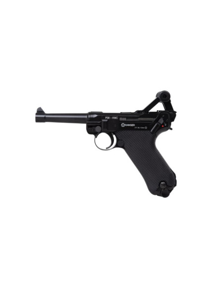 Wiatrówka pistolet ranger p08 parabellum kwc kal. 4,5 bbs blow back 21 strz. full metal co2 (aakcmb410azb)
