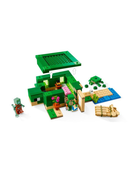 Lego minecraft 21254 domek na plaży żółwi