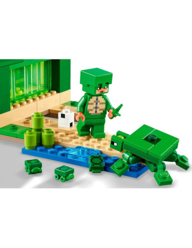 Lego minecraft 21254 domek na plaży żółwi