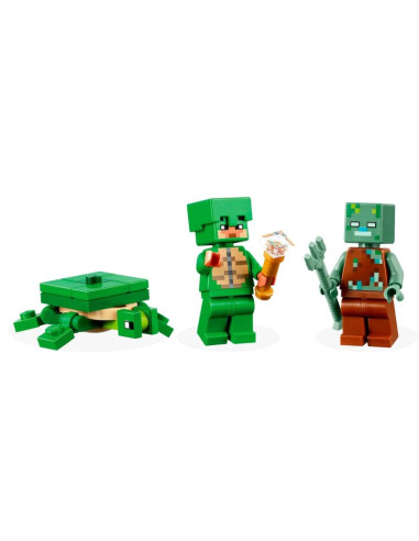Lego minecraft 21254 domek na plaży żółwi