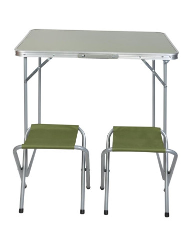Stolik turystyczny składany kempingowy 80x60x70cm i 2 krzesła zielony