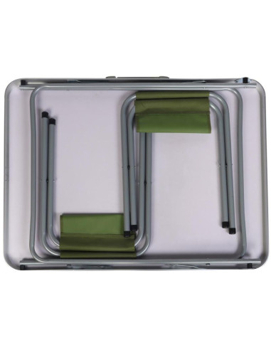 Stolik turystyczny składany kempingowy 80x60x70cm i 2 krzesła zielony