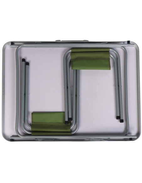 Stolik turystyczny składany kempingowy 80x60x70cm i 2 krzesła zielony