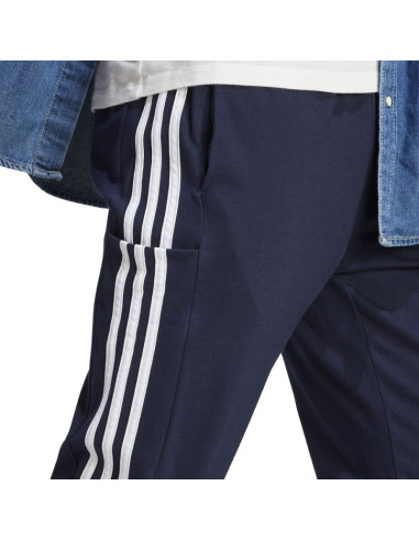 Spodnie adidas essentials single jersey tapered open hem 3-stripes m