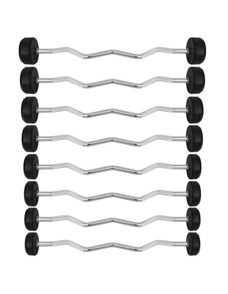 Sztanga/gryf stały łamany gumowany hms gsl-10 10 kg