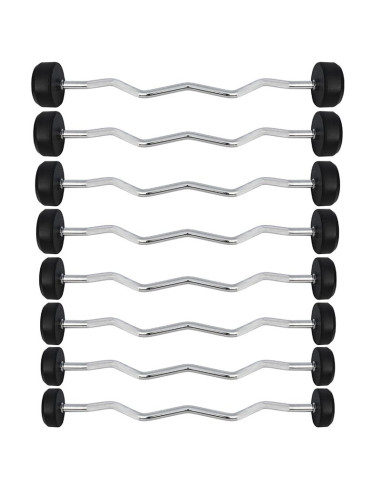 Sztanga/gryf stały łamany gumowany hms gsl-10 10 kg
