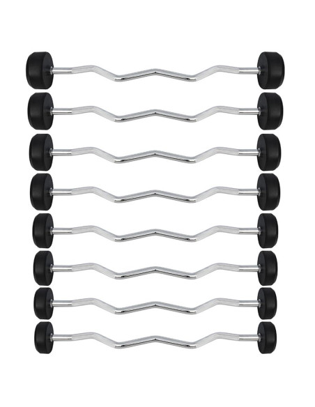 Sztanga/gryf stały łamany gumowany hms gsl-10 10 kg