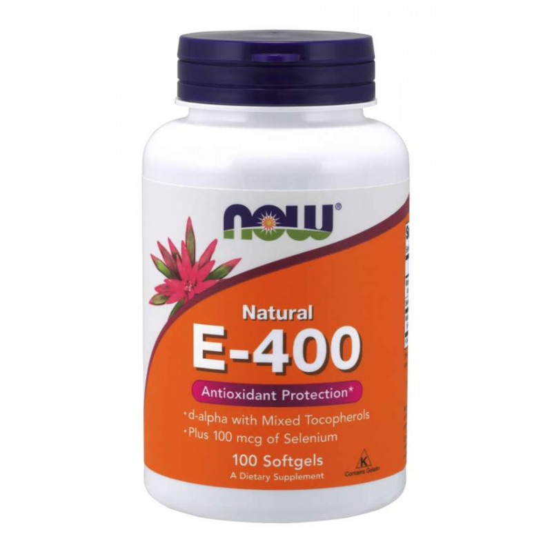 Witamina E 400 IU + Selen 100 mcg (100 kaps.)