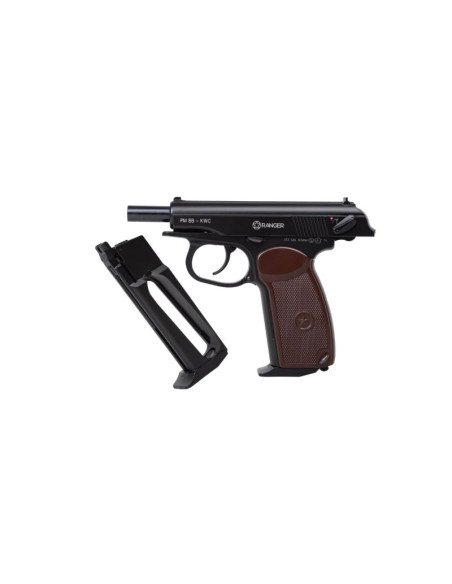 Wiatrówka pistolet ranger pm bb kwc kal. 4,5 bbs blow back 15 strz. full metal co2 (aakcmb440azb)