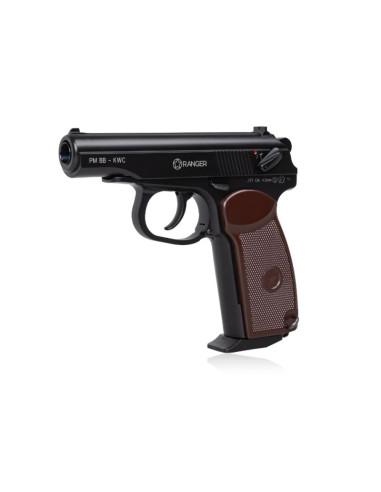 Wiatrówka pistolet ranger pm bb kwc kal. 4,5 bbs blow back 15 strz. full metal co2 (aakcmb440azb)