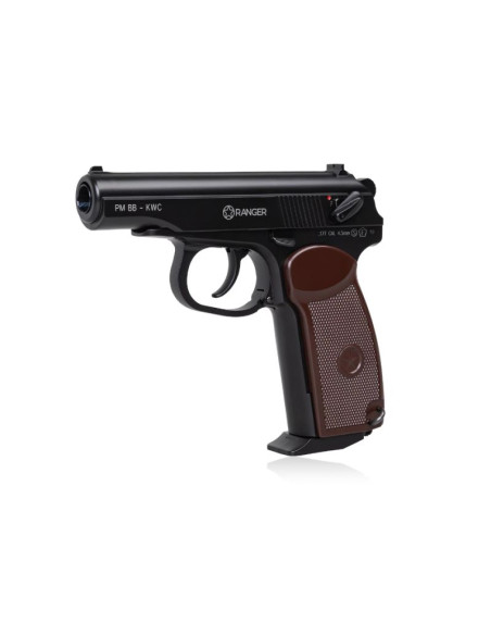 Wiatrówka pistolet ranger pm bb kwc kal. 4,5 bbs blow back 15 strz. full metal co2 (aakcmb440azb)