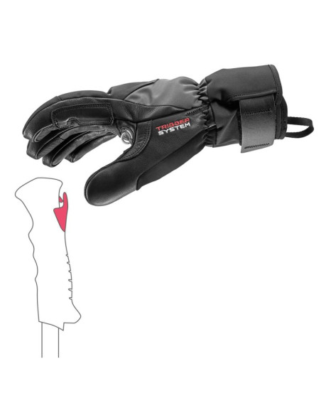 Rękawice narciarskie leki hevon thermo 3d - black