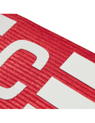 Opaska kapitana adidas tiro l ab czerwono-biała kd4250