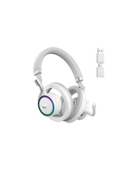 Otwarte słuchawki gamingowe bezprzewodowe havit fuxi-h8 (białe)