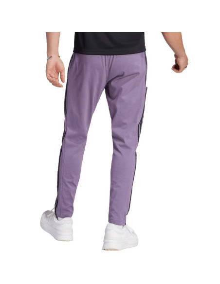 Spodnie adidas essentials single jersey tapered open hem 3-stripes m