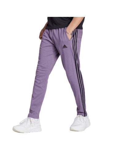 Spodnie adidas essentials single jersey tapered open hem 3-stripes m