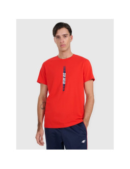 T-shirt regular z nadrukiem męski 4f 4fraw25ttshm3225-62s