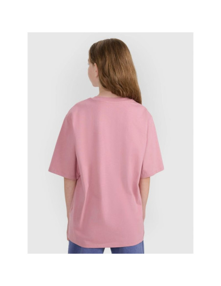 T-shirt oversize z nadrukiem dziewczęcy 4f 4fjraw25ttshf2936-54s