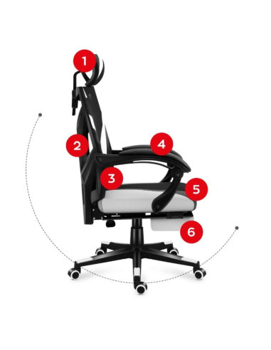 Fotel gamingowy huzaro combat 5.0 white