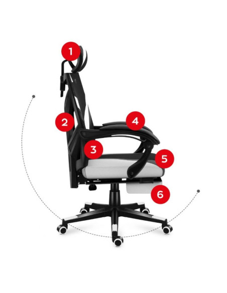 Fotel gamingowy huzaro combat 5.0 white