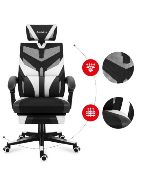 Fotel gamingowy huzaro combat 5.0 white