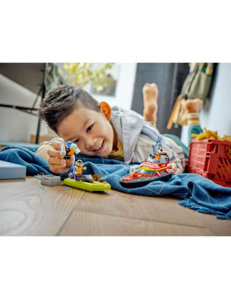 Lego city 60373 łódź strażacka