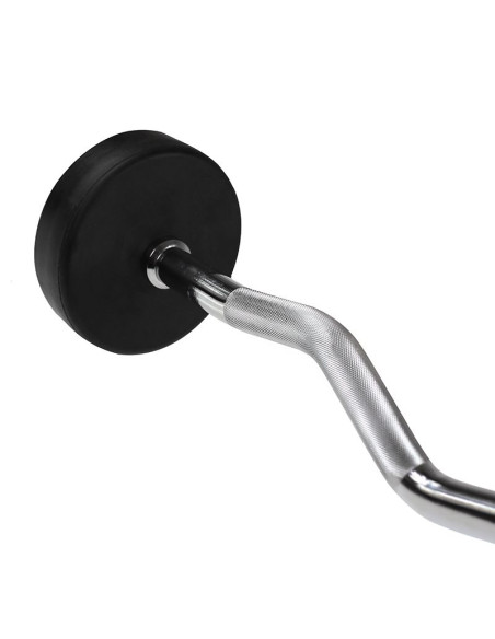 Sztanga/gryf stały łamany gumowany gsl-40 40 kg hms