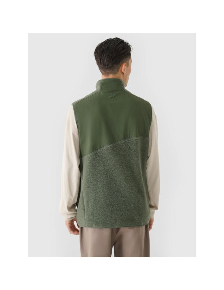 Bezrękawnik sherpa ze stójką męski 4f 4fraw24tvesm172-43s