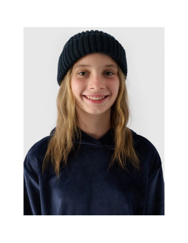 Bluza dresowa z weluru nierozpinana z kapturem dziewczęca 4f 4fjwaw24tswsf1216-31s