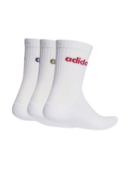 Skarpety adidas linear crew cushioned socks 3 pairs białe kd1716 2