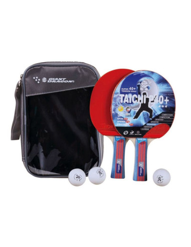 Zestaw 2 rakietki + 3 piłeczki + pokrowiec taichi p40+ giant dragon