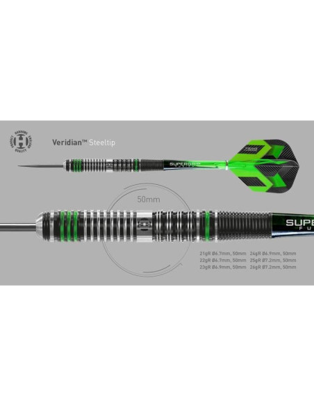 Rzutki harrows veridian 90% steeltip