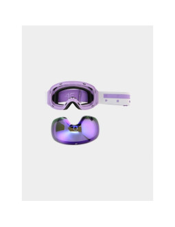 Gogle narciarskie z multibarwną powłoką i polaryzacją uniseks 4f 4fwaw24agogu049-52s 2