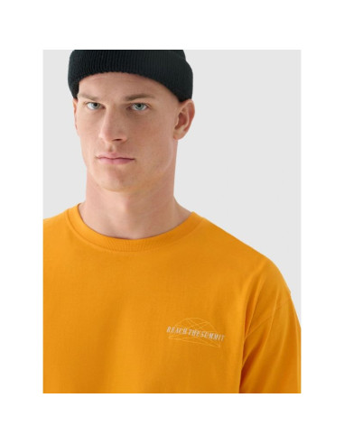 T-shirt oversize z nadrukiem męski 4f 4fraw24ttshm2578-70s