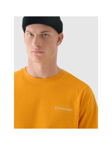 T-shirt oversize z nadrukiem męski 4f 4fraw24ttshm2578-70s