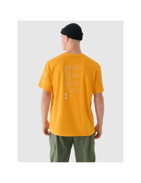 T-shirt oversize z nadrukiem męski 4f 4fraw24ttshm2578-70s