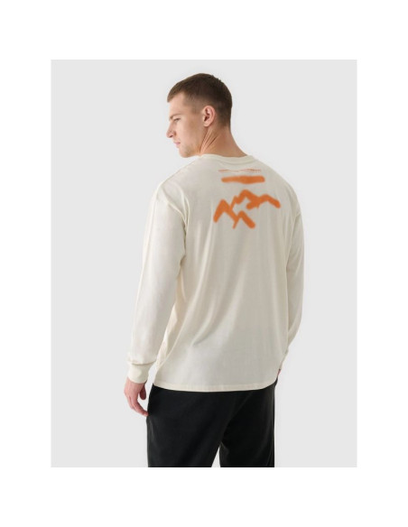 Longsleeve oversize z nadrukiem męski 4f 4fraw24tlonm507-83s