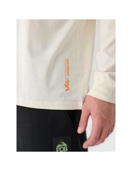 Longsleeve oversize z nadrukiem męski 4f 4fraw24tlonm507-83s