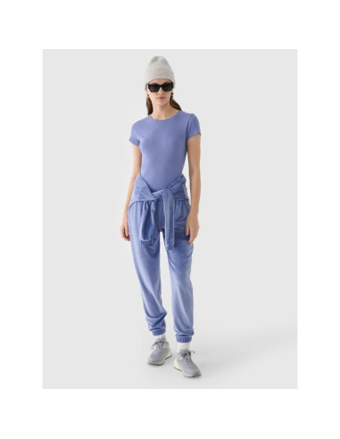 T-shirt slim gładki damski 4f 4fraw24ttshf2300-32s