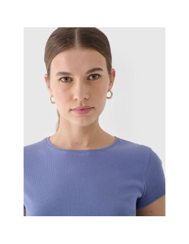 T-shirt slim gładki damski 4f 4fraw24ttshf2300-32s