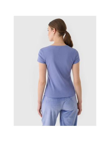 T-shirt slim gładki damski 4f 4fraw24ttshf2300-32s