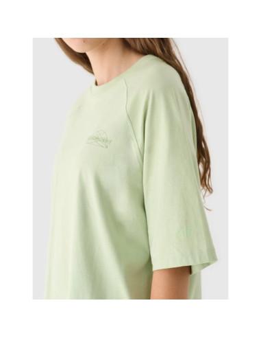 T-shirt oversize z nadrukiem damski 4f 4fraw24ttshf2583-43s