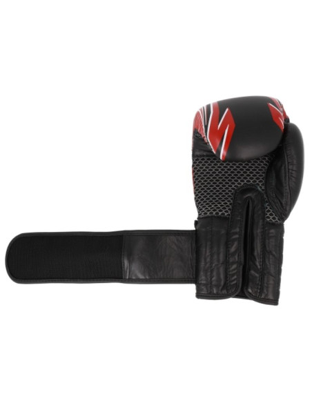 Rękawice bokserskie skórzane rbt-5a czarno-czerwone