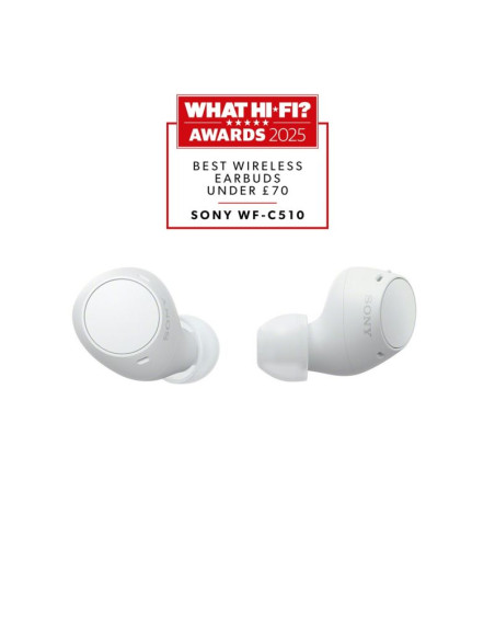 Sony wf-c510 zestaw słuchawkowy true wireless stereo (tws) douszny połączenia/muzyka/sport/codzienność bluetooth biały