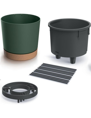Doniczka do sadzenia pomidorów z drabinką pojemności 35l home grower zielona pinia