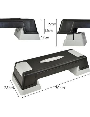 Step do aerobicu 70x28cm 3 stopniowa regulacja enero fit