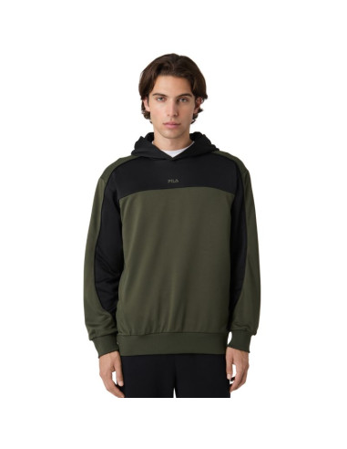 Bluza męska fila rivoli oliwkowo-czarna fam1121 63185
