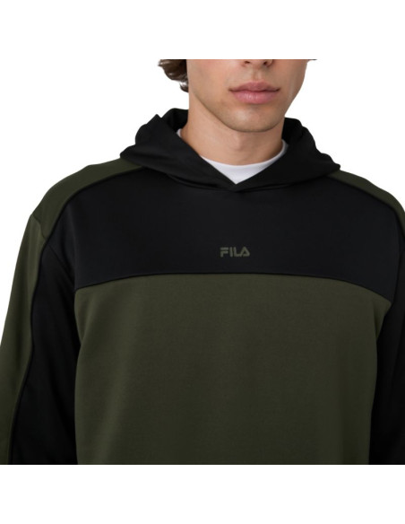 Bluza męska fila rivoli oliwkowo-czarna fam1121 63185